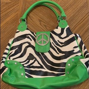 Zebra print purse